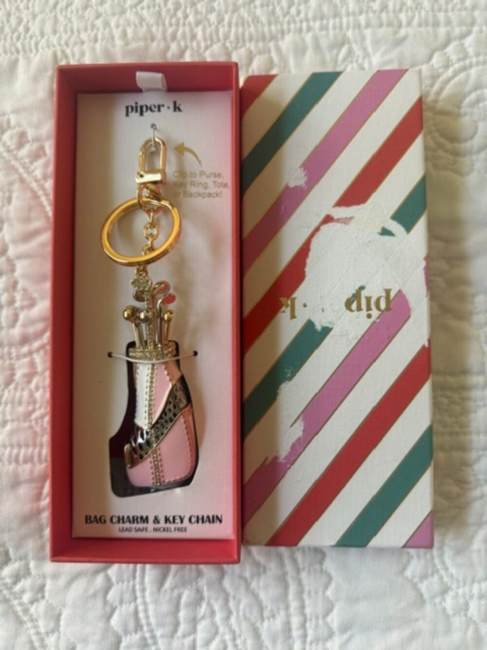 Piper k Golf Bag - Bag Charm & Key Chain